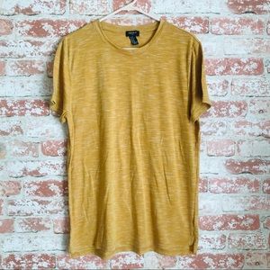 Forever 21 Men Yellow Crewneck Tee